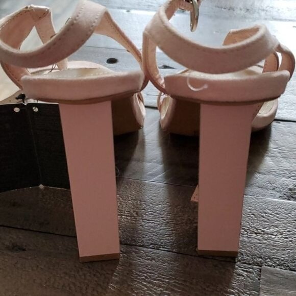 FOREVER 21 PINK SUEDE SANDALS SIZE 10 - Picture 3 of 7